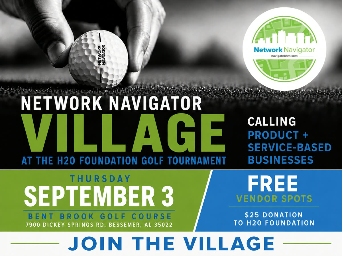 Network Navigator Village at the H2O Foundation Golf Tournament, free vendor spots, September 3, 2026